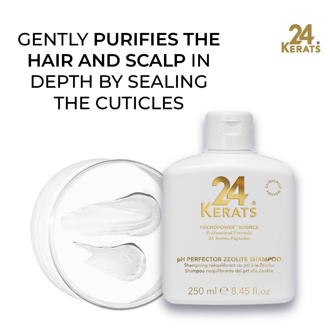 Balancing Shampoo with Zeolite – pH 4.0–5.0 | Volcanic Mineral Formula | Deeply Purifies Scalp & Hair | Cuticle Sealing | 8.45 fl oz | Sulfate-Free, Silicone-Free, Paraben-Free